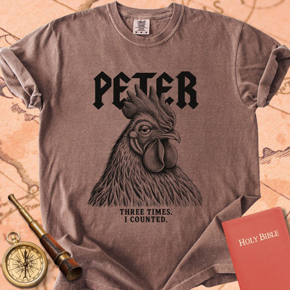 Rooster. Three Times. I Counted. Premium T-shirt
