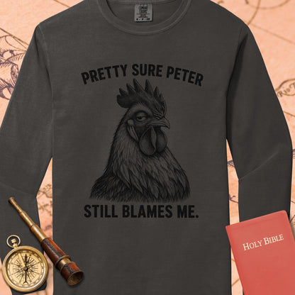 Pretty Sure Peter — Pepper Comfort Colors long sleeve