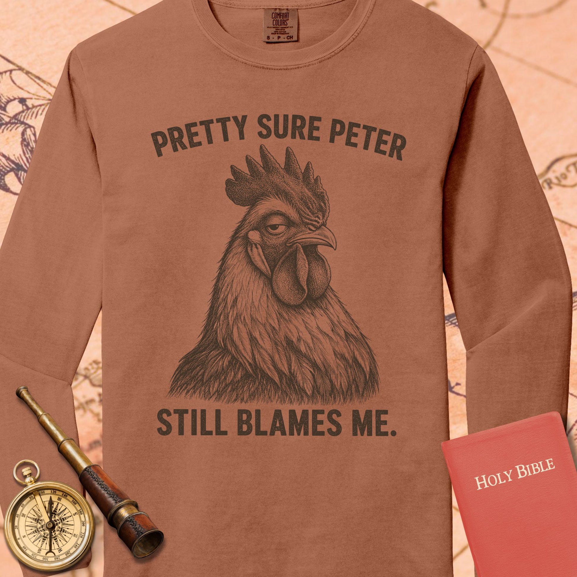 Pretty Sure Peter — Yam Comfort Colors long sleeve