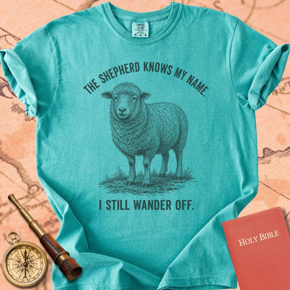 The Shepherd Knows My Name (I Still Wander Off) Premium T-shirt