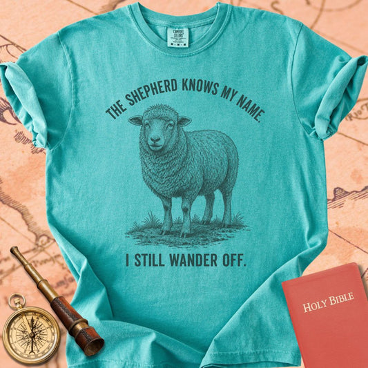 The Shepherd Knows My Name (I Still Wander Off) Premium T-shirt