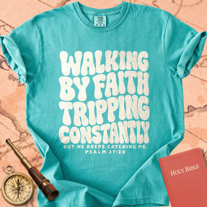 Walking by Faith, Tripping Constantly Premium T-shirt
