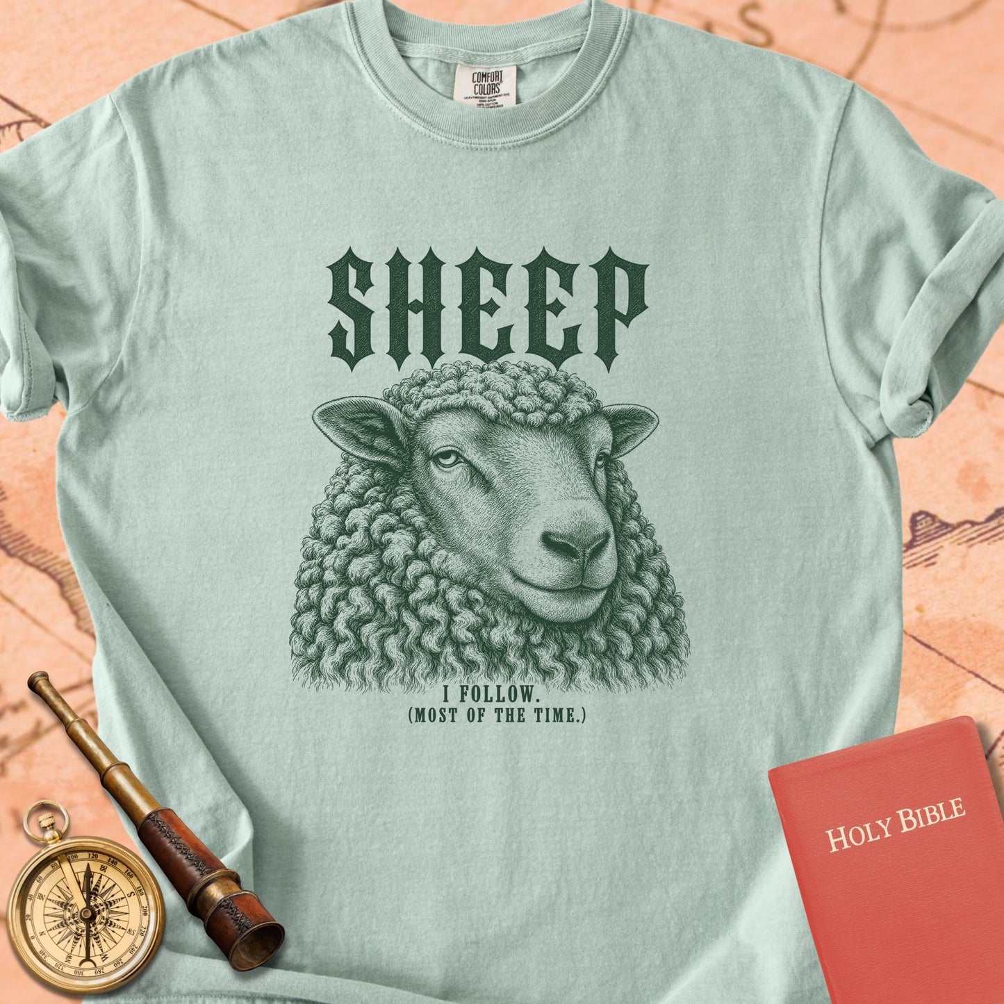 Sheep. I Follow. Most of the Time. Premium T-shirt