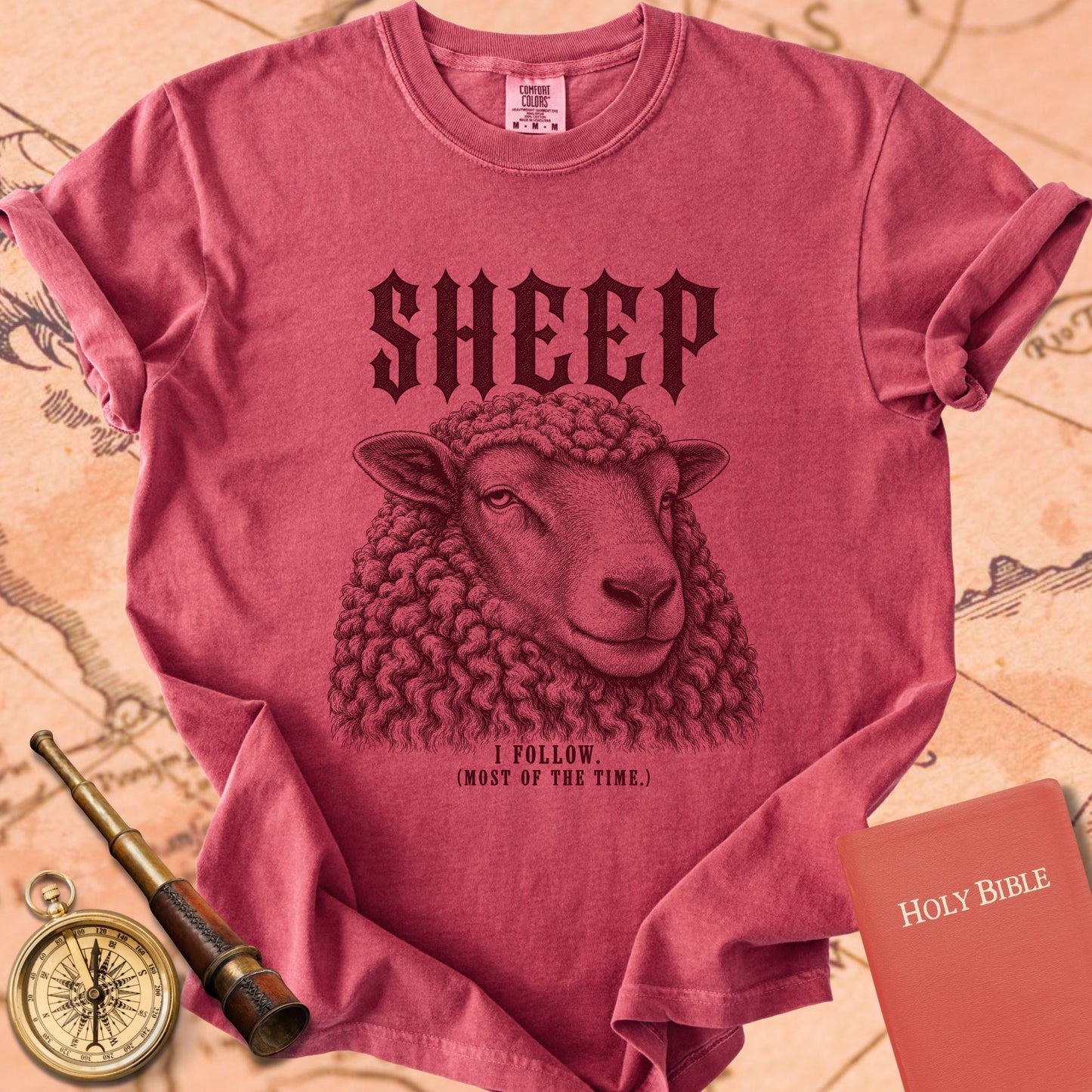 Sheep. I Follow. Most of the Time. Premium T-shirt