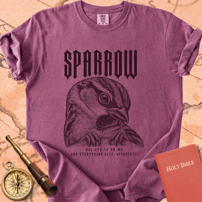 Sparrow. His Eye Is on Me. Premium T-shirt