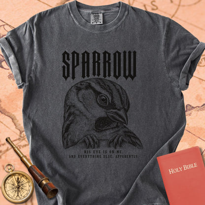 Sparrow. His Eye Is on Me. Premium T-shirt