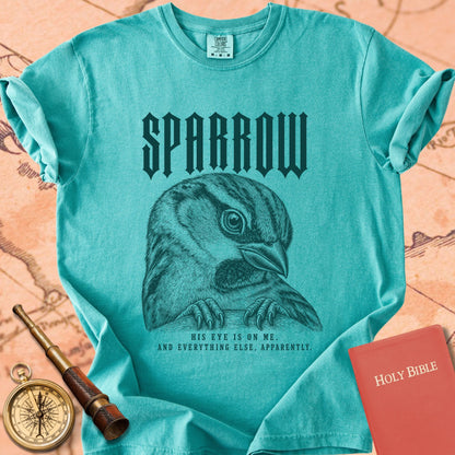 Sparrow. His Eye Is on Me. Premium T-shirt