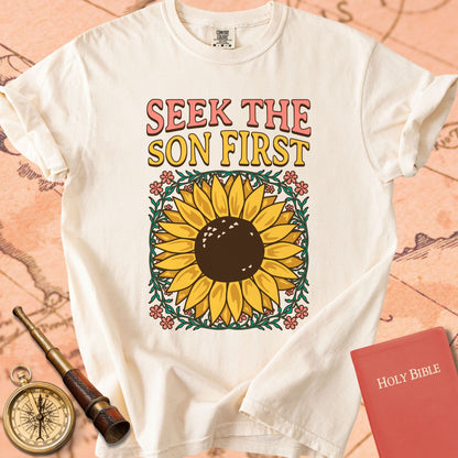 Sunflower - Seek the Son First Premium T-shirt