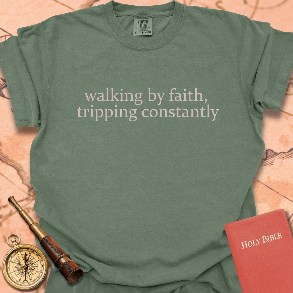 Walking by Faith, Tripping Constantly Premium T-shirt