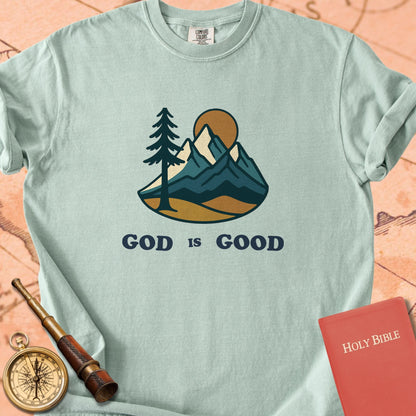 God is Good Mountain Range Premium T-shirt