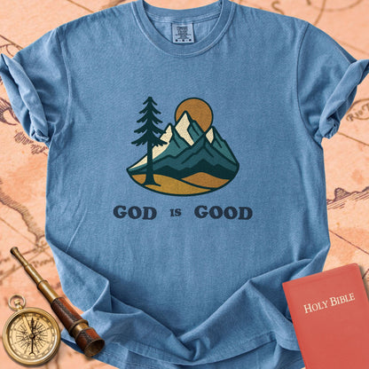 God is Good Mountain Range Premium T-shirt