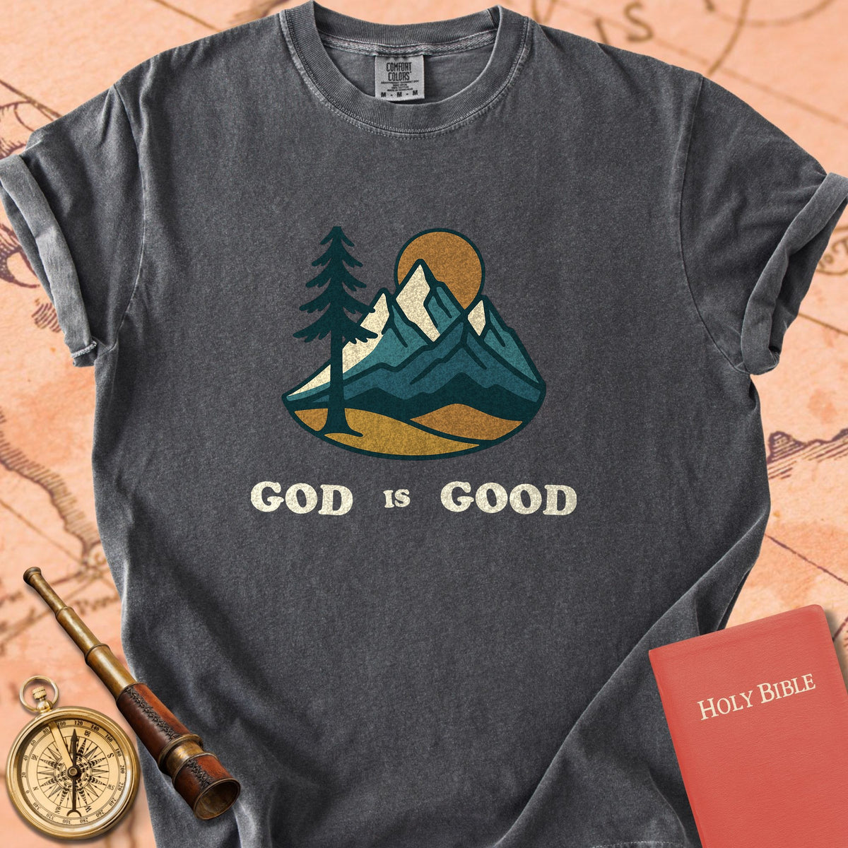 God is Good Mountain Range Premium T-shirt