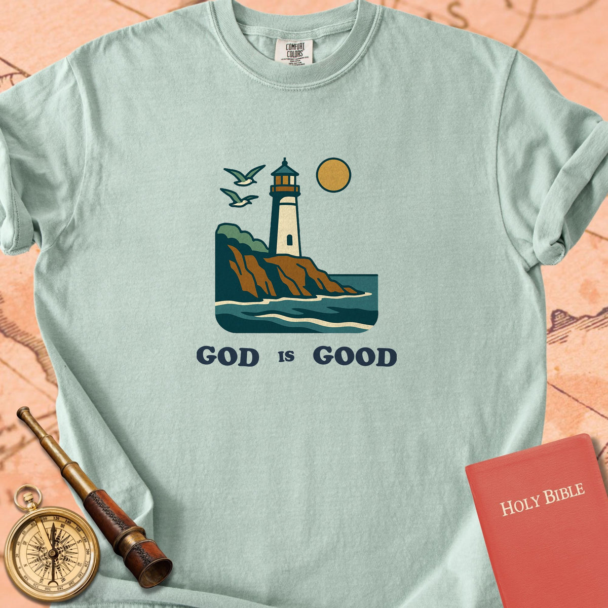 God is Good Lighthouse Premium T-shirt