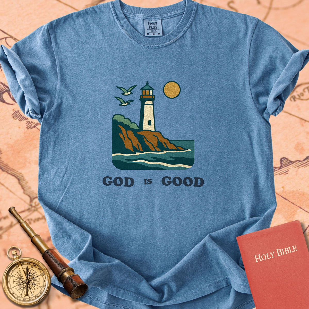 God is Good Lighthouse Premium T-shirt