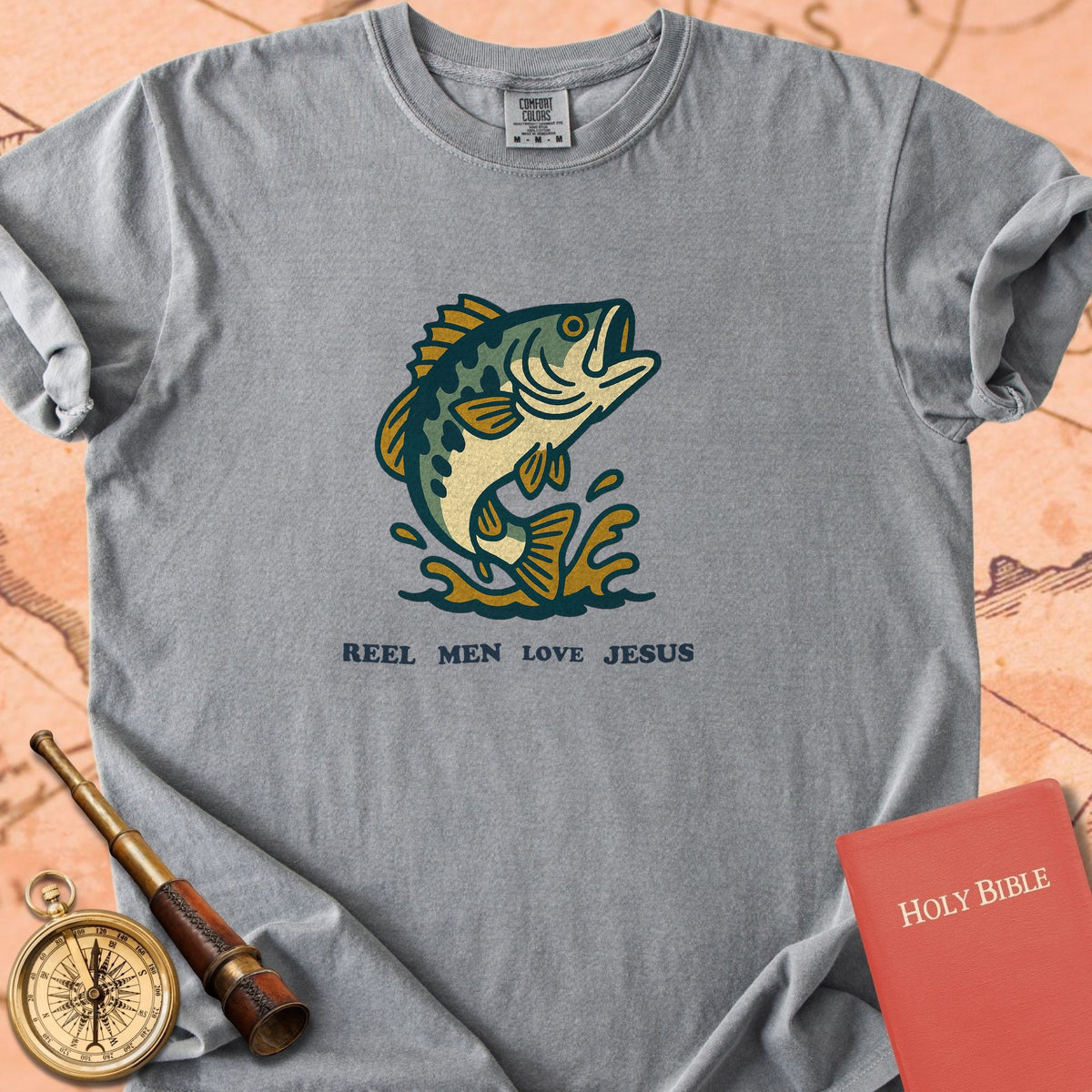 Reel Men Love Jesus Premium T-shirt