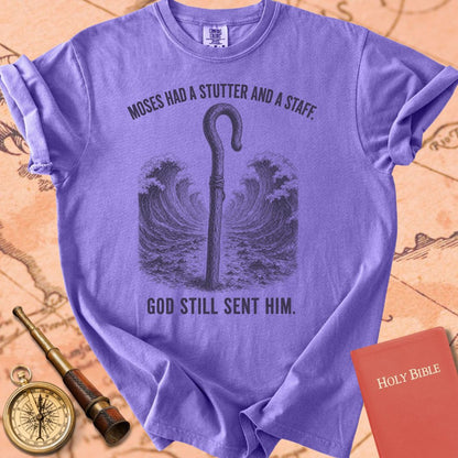 Moses Had a Stutter. God Still Sent Him. Premium T-shirt