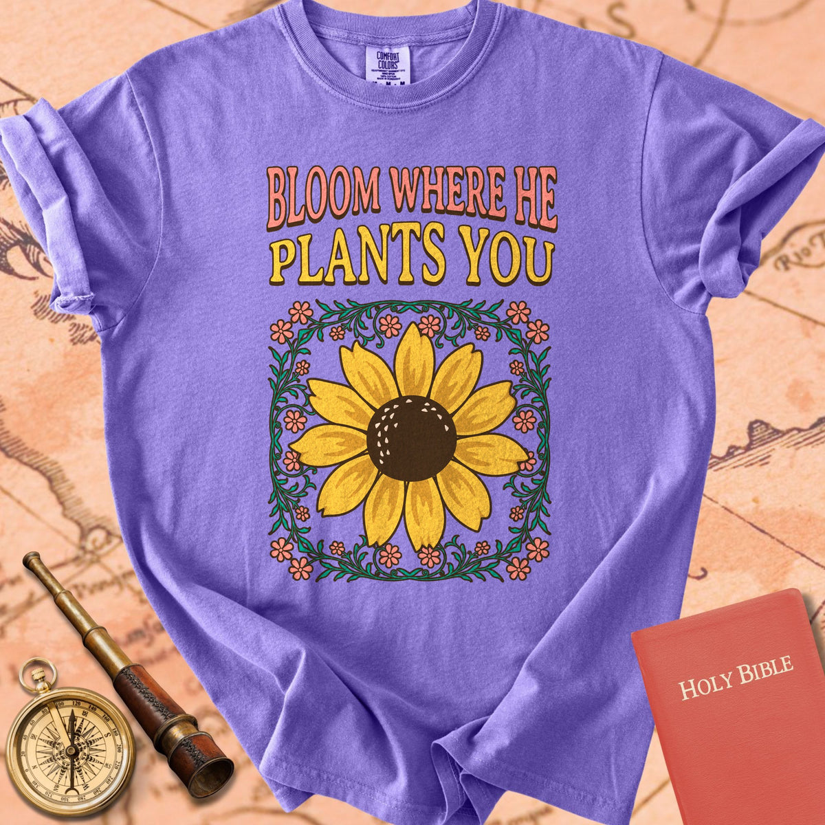 Wildflower - Bloom Where He Plants You Premium T-shirt