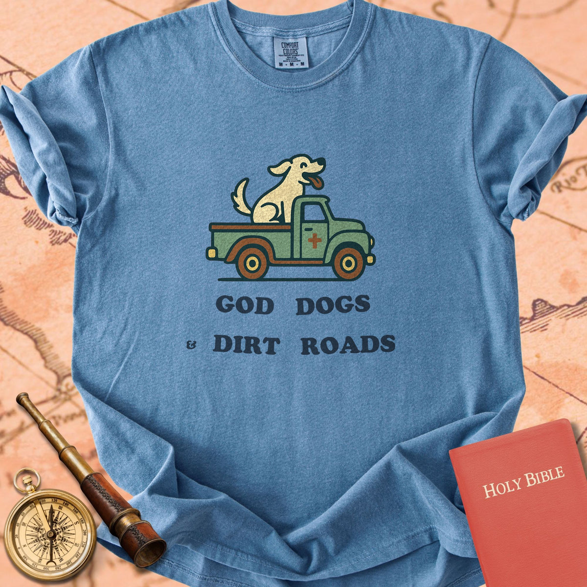 God, Dogs and Dirt Roads Premium T-shirt