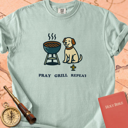 Pray Grill Repeat Premium T-shirt