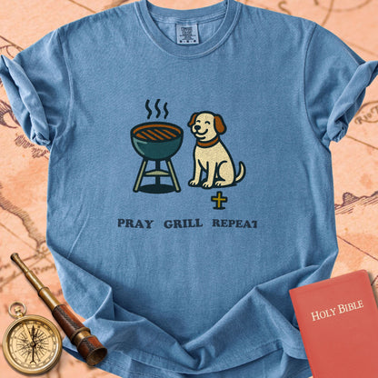 Pray Grill Repeat Premium T-shirt