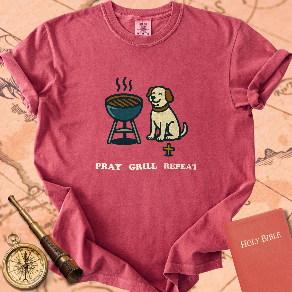 Pray Grill Repeat Premium T-shirt
