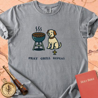 Pray Grill Repeat Premium T-shirt