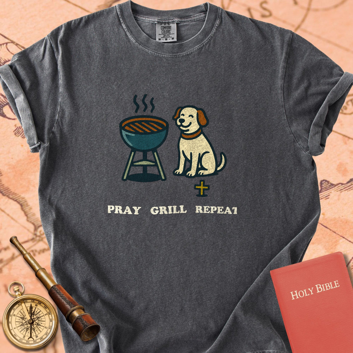 Pray Grill Repeat Premium T-shirt