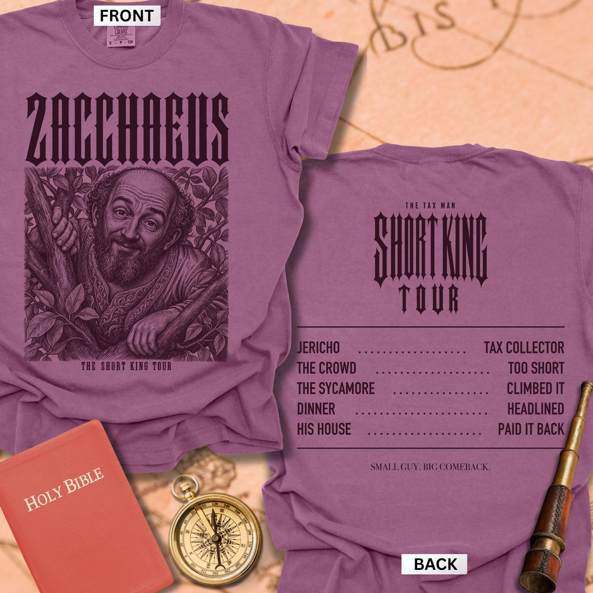 Zacchaeus. The Short King Tour. Premium T-shirt