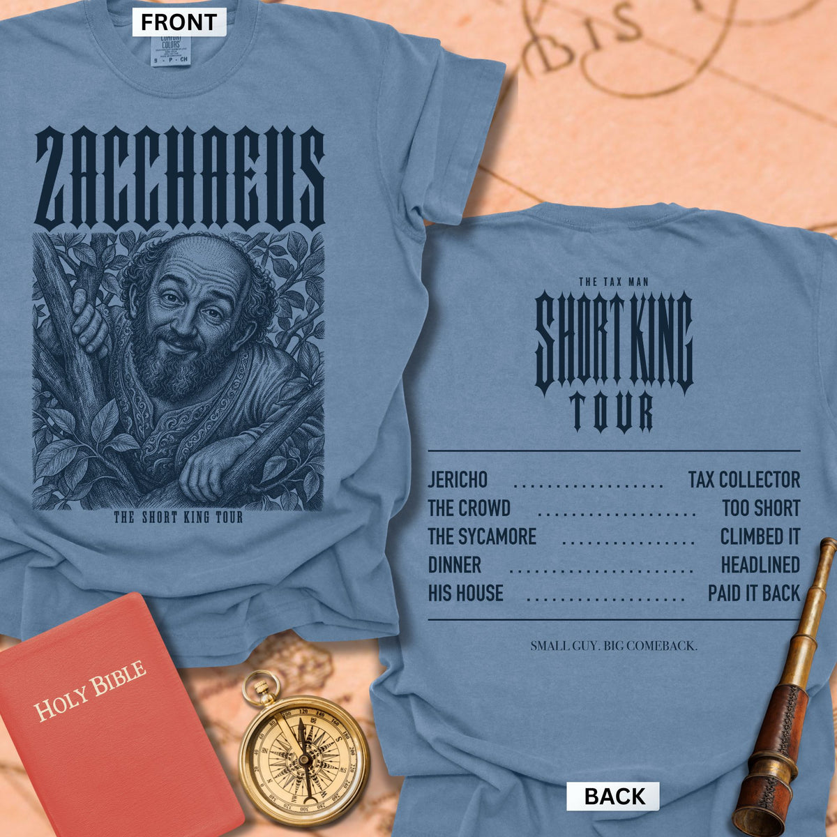 Zacchaeus. The Short King Tour. Premium T-shirt