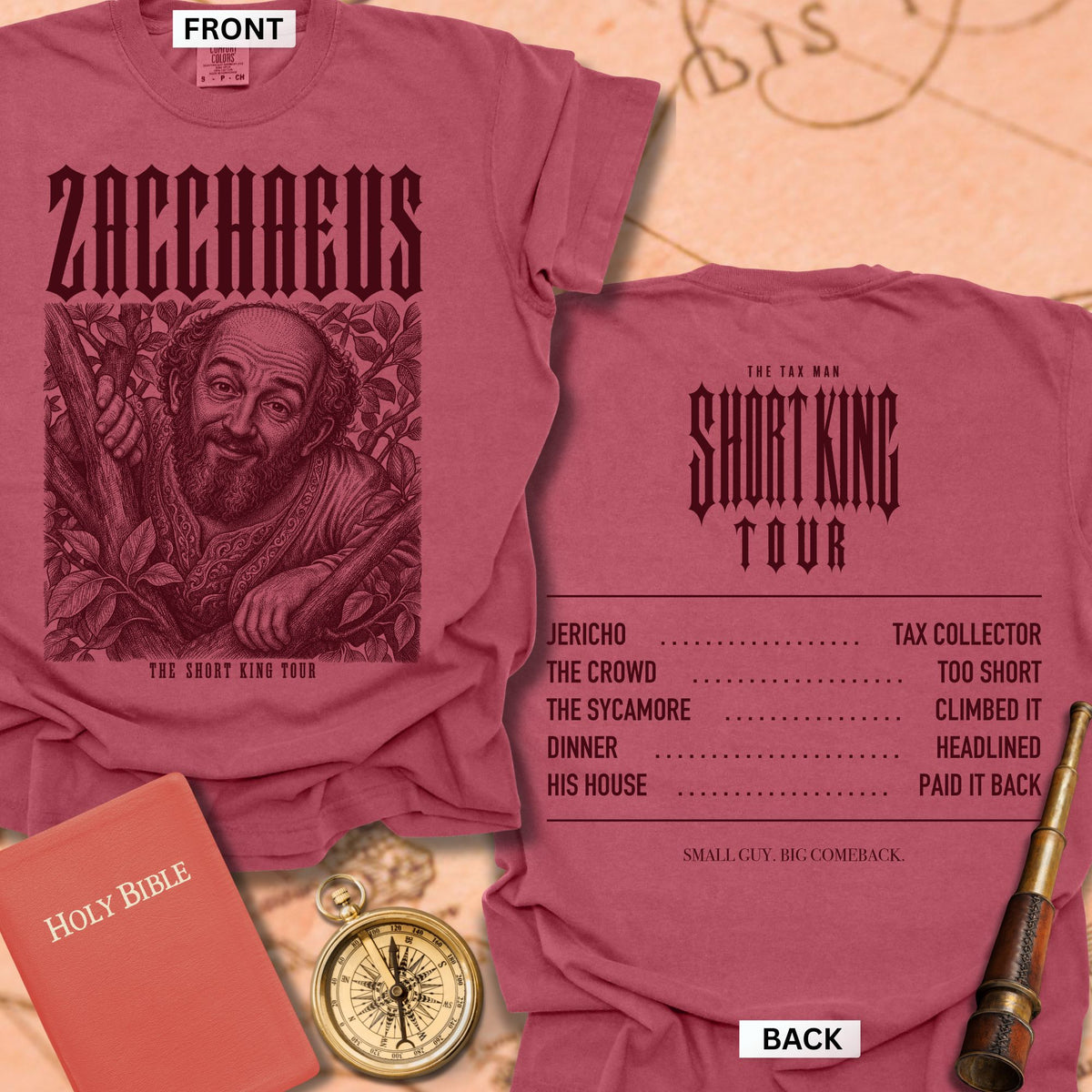 Zacchaeus. The Short King Tour. Premium T-shirt