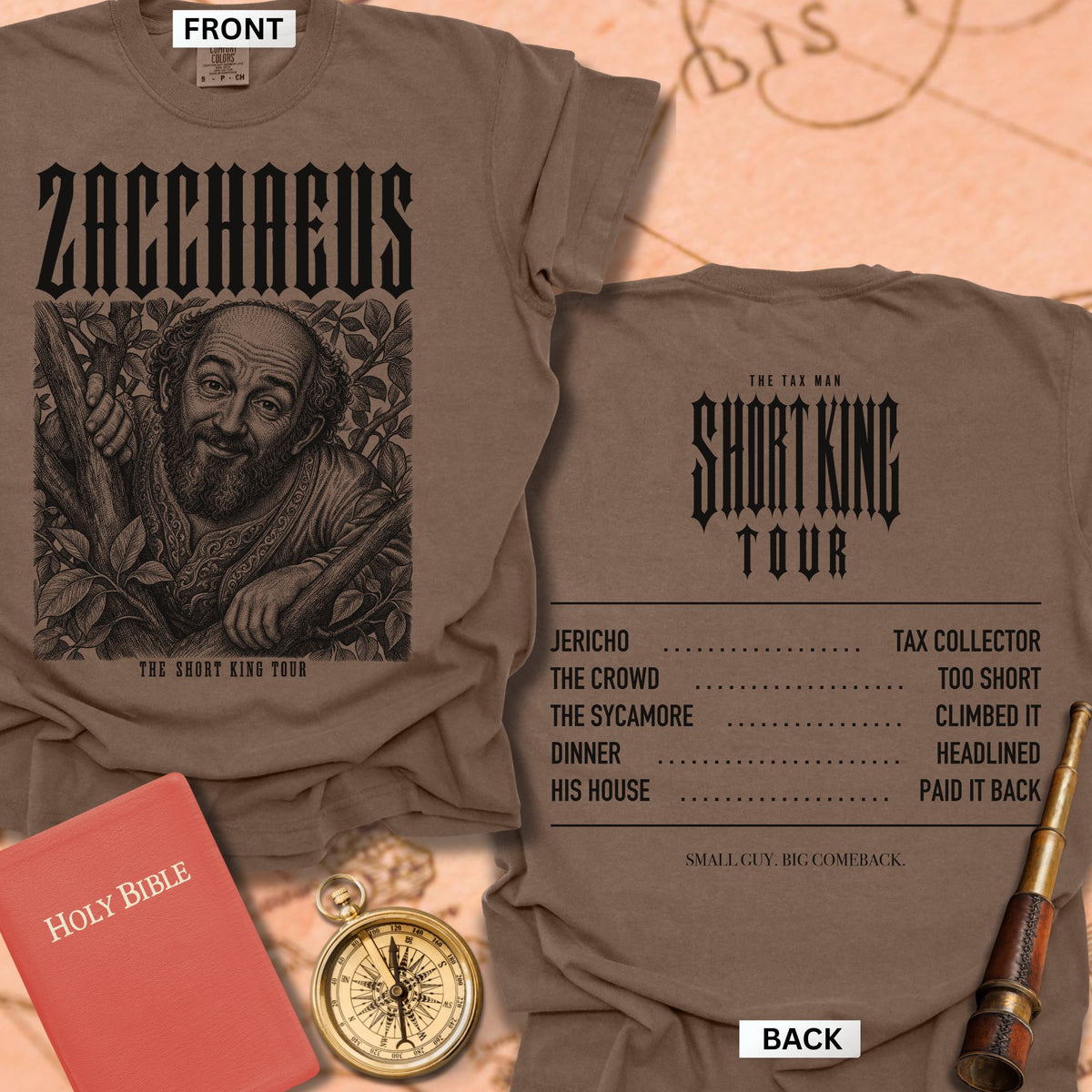 Zacchaeus. The Short King Tour. Premium T-shirt